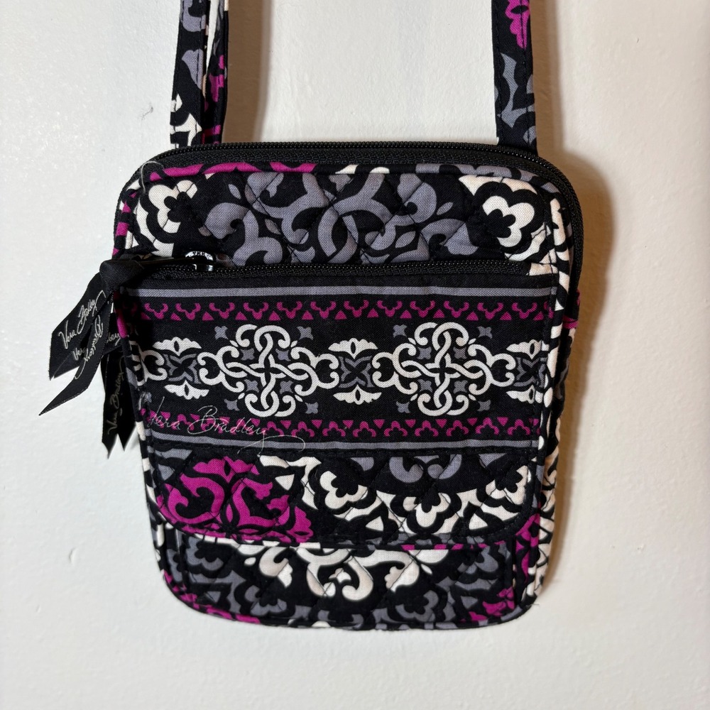 Vera Bradley Ribbons Pattern Small Crossbody Bag … - image 1